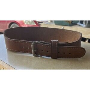 Vintage Leather Weight Belt XL 49” Heavy Mens